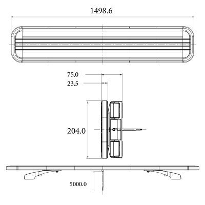 Grogours design LED Warning Light Bar Z-W45-59″